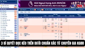 3 Bí Quyết Đọc Kèo Trên Dưới Chuẩn Xác Từ Chuyên Gia KG88